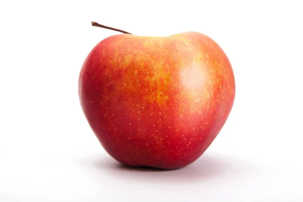 Izolované Chutné Červené Jablko Bílém Pozadí Jablka — Stock fotografie