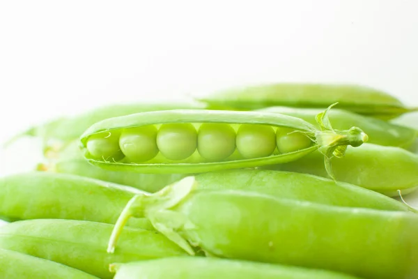 Fresh Garden Peas Background Close — Stock Photo, Image