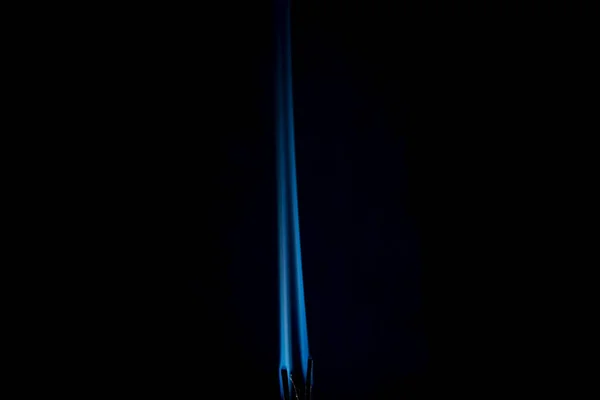 Blue Smoke Isolated Dark Background Abstract Fumes — Stock Photo, Image