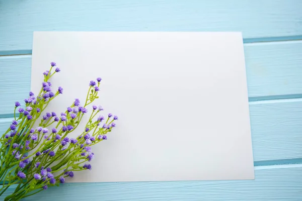 Spring Blossom Flowers Clear Wood Background — Stock Photo, Image