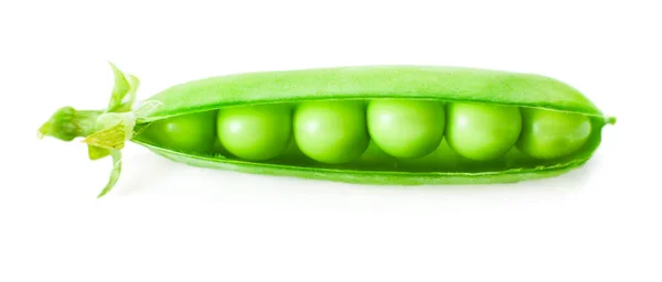 Fresh Pea Pod Isolated White Background — Stock Photo, Image