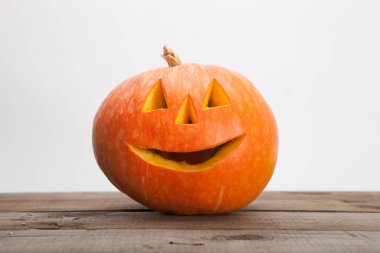 Arka planda Jack O 'Lantern, kapat.