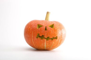 Arka planda Jack O 'Lantern, kapat.