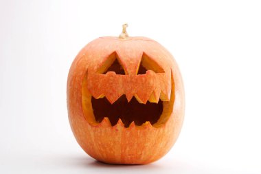Arka planda Jack O 'Lantern, kapat.