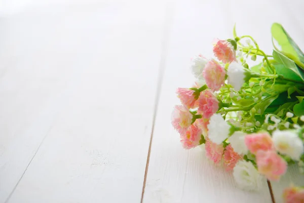 Spring Blossom Flowers Clear Wood Background — Stock Photo, Image