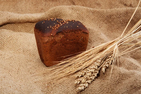 Rustic Bread Background Close — Stock Photo, Image