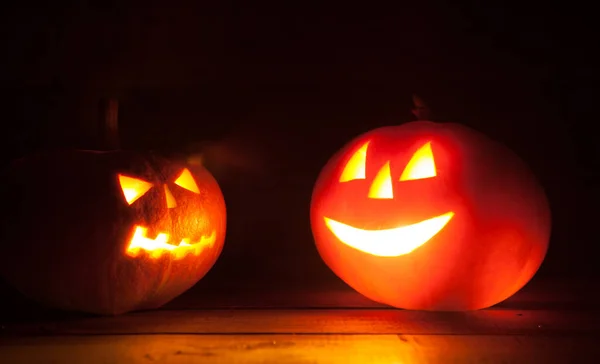 Halloween Pumpkins Candles — Stock Photo, Image