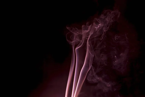 Fumo Rosso Astratto Sfondo Nero Sfondo Inchiostro Rosso — Foto Stock