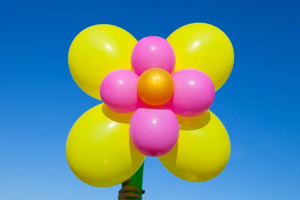 Beaucoup Ballons Colorés Sur Fond Ciel — Photo