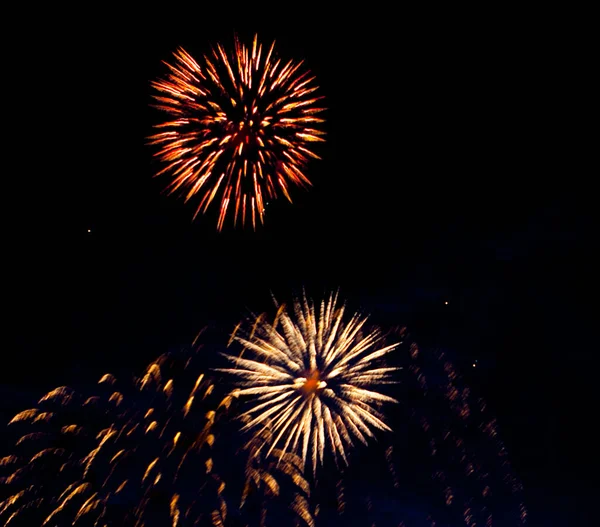 Celebración Fuegos Artificiales Para Julio — Foto de Stock