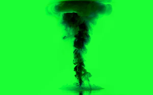Abstrakt Mönster Bakgrund Med Radioaktiva Gröna Färger Bläck Vatten — Stockfoto