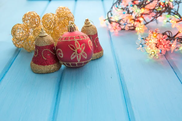 Christmas Decoration Old Grunge Wooden Board Wood Board Table — Stock Photo, Image