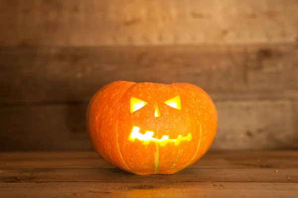 Halloween Pumpkin Candle — Stock Photo, Image