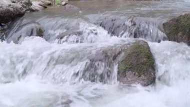 Bir yaz gününde dağ nehri