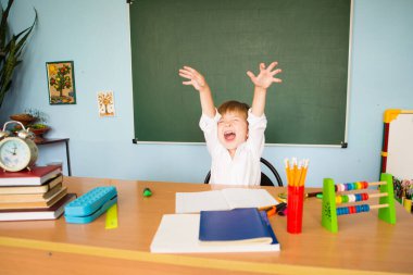 Çocuk Eureka anı yaşıyor ve dahi öğrenci, üniversite eğitimi ve gelecek umutları için Eureka konsepti. Okul konseptine dönelim.