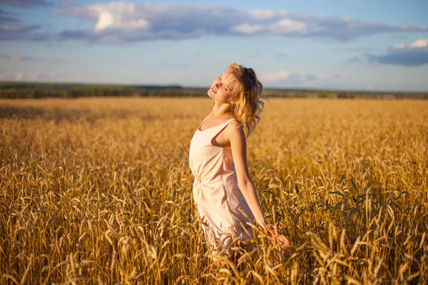 Woman in a cornfield Royalty Free Stock Images