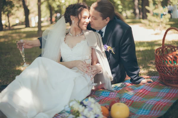 Glückliches Hochzeitspaar — Stockfoto