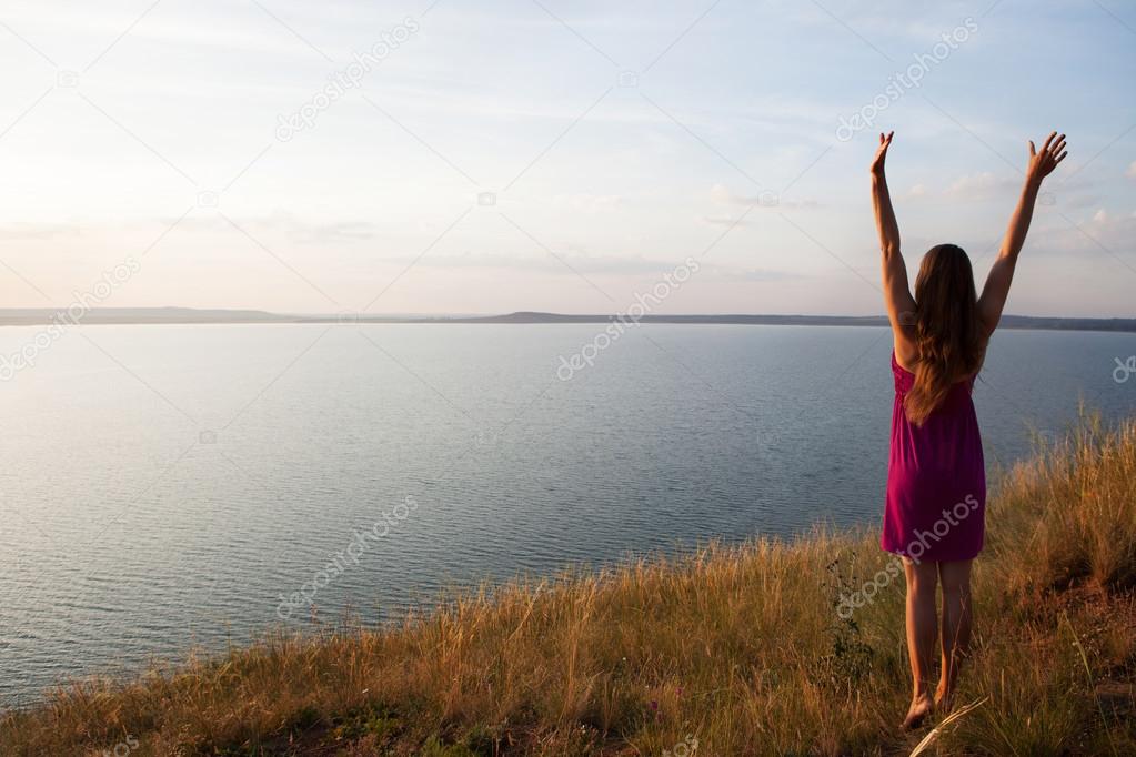 young girl celebrating life