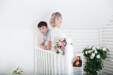 romantik gelin ve damat