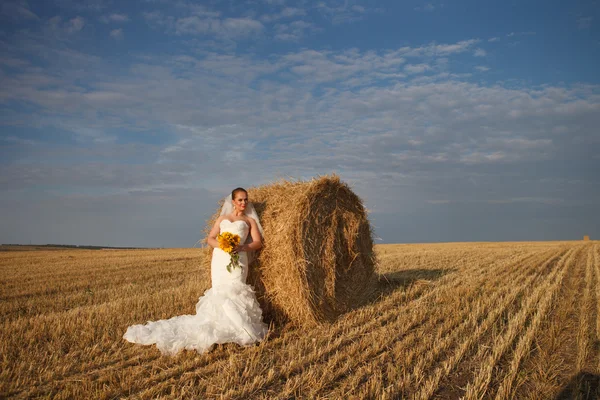 Schön lächelnde Braut — Stockfoto