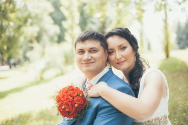 Gelin ve damat birlikte.