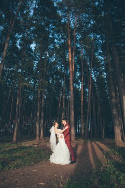 Evlilik çift romantik ortamda