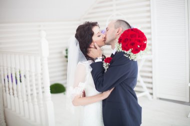 Gelin ve damat düğün gününde