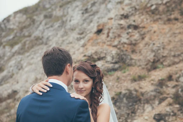 Marito e moglie il giorno del matrimonio — Foto Stock