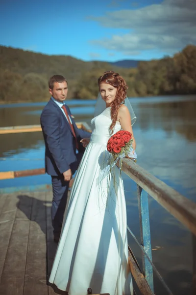 Beautiful wedding couple — Stock Photo, Image