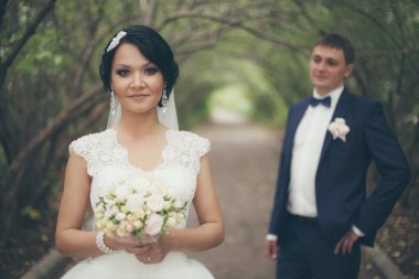 Düğün gününde yeni evliler