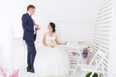 Düğün gününde yeni evliler