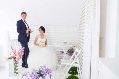Düğün gününde yeni evliler