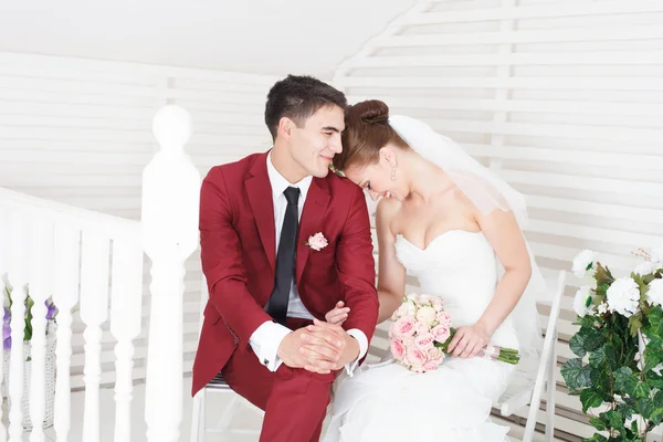 Newlyweds on Wedding Day. — Stock Photo, Image