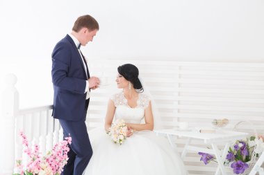 Düğün gününde yeni evliler