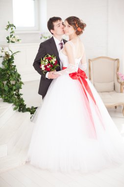 Düğün gününde yeni evliler