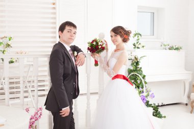 Düğün gününde yeni evliler