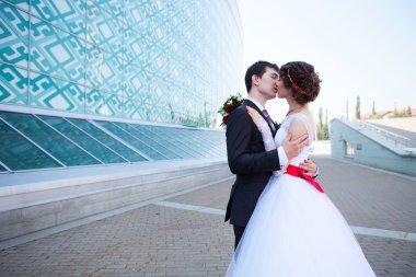 Düğün gününde yeni evliler