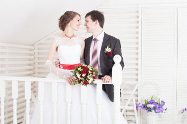 Düğün gününde yeni evliler