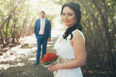 Düğün gününde yeni evliler