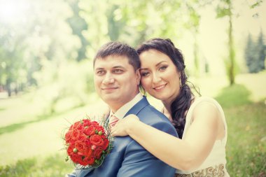 Düğün gününde yeni evliler