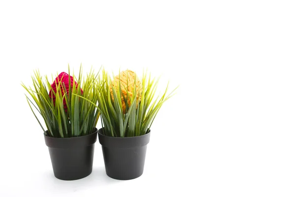 Oeufs de Pâques décorés colorés — Photo