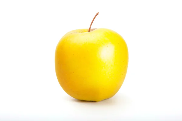 흰색 배경에 고립 된 맛 있는 노란 사과 — 스톡 사진
