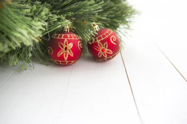 Decoración de Navidad sobre fondo de madera. — Foto de Stock