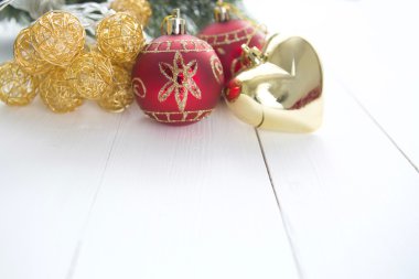 eski ahşap tahta üzerinde Noel dekorasyon