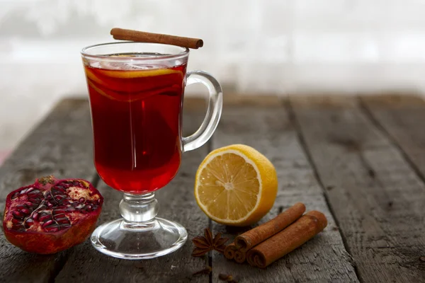 Winter drink mulled wine — Stock Photo, Image