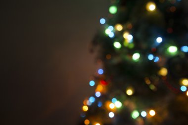 Siyah Noel ağacı ışıkları