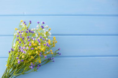 ahşap arka plan üzerinde bahar çiçeği.