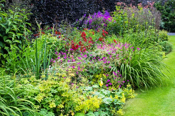 Schöner ummauerter Garten — Stockfoto