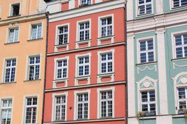 Wroclaw, Polonya, Avrupa'nın mimari. Şehir Merkezi, renkli, tarihi Pazar Meydanı başlanmasıyla. Aşağı Silezya, Europe.