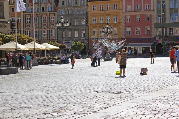 Wrocław - 12.09.2016: Stare miasto, rynek, Polska, Europa. — Zdjęcie stockowe